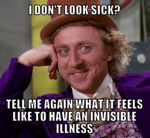 Willy Wonka asks what it feels like to have an invisible illness